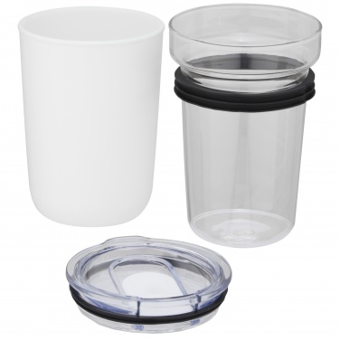 Logo trade promotional products image of: Bello 420 ml glass tumbler with recycled plastic outer wall
