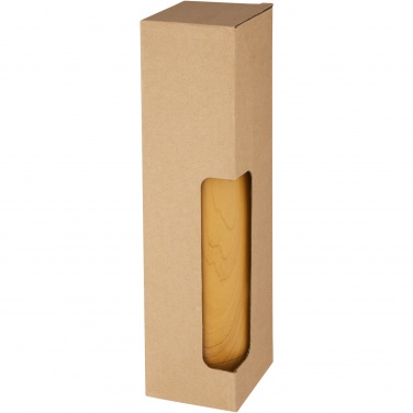 Logotrade advertising products photo of: Cove 500 ml vacuum insulated stainless steel bottle with wood print