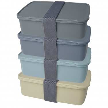 Logo trade promotional gift photo of: Dovi recycled plastic lunch box
