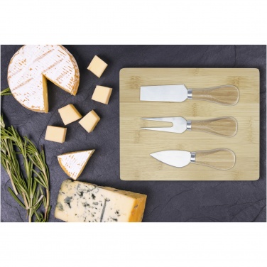 Logo trade promotional product photo of: Ement bamboo cheese board and tools