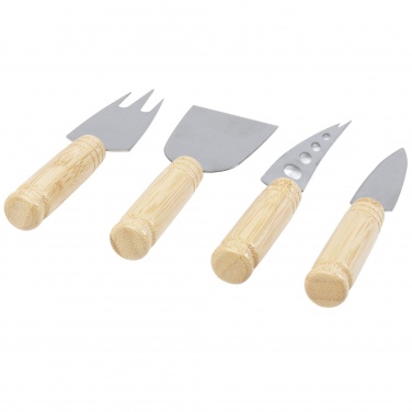 Logo trade promotional products picture of: Cheds 4-piece bamboo cheese set