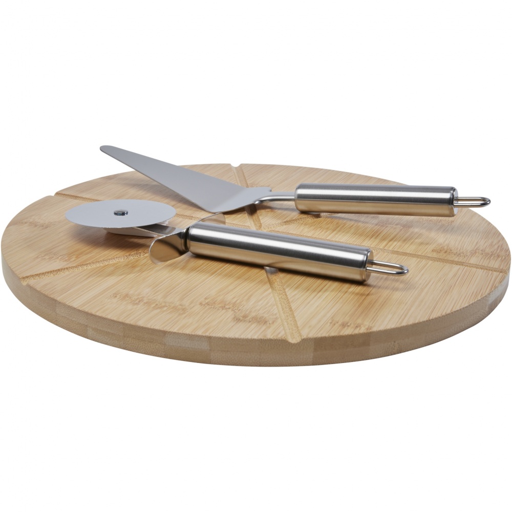 Logo trade business gift photo of: Mangiary bamboo pizza peel and tools