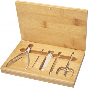 Logotrade promotional item image of: Ladia 5-piece bamboo manicure set