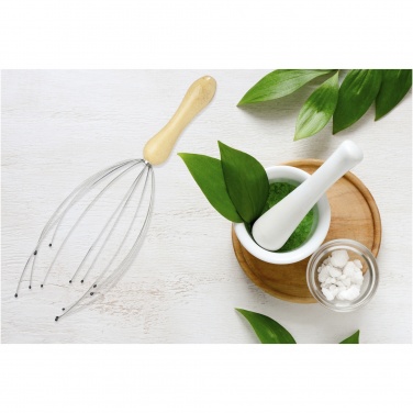 Logo trade corporate gifts image of: Hator bamboo head massager