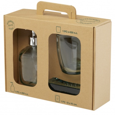 Logo trade promotional gifts picture of: Jabony 3-piece recycled glass bathroom set