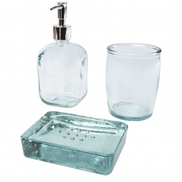 Logotrade advertising product picture of: Jabony 3-piece recycled glass bathroom set