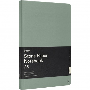 Logotrade promotional giveaways photo of: Karst® A5 stone paper hardcover notebook - lined