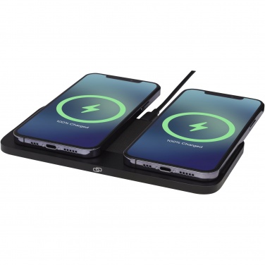 Logo trade promotional items picture of: Hybrid 15W premium dual wireless charging pad