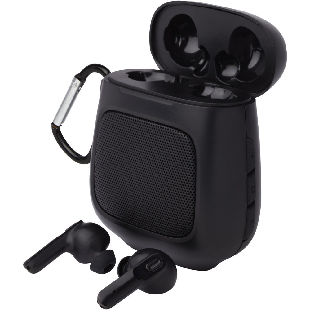 Logotrade promotional item image of: Remix auto pair True Wireless earbuds and speaker