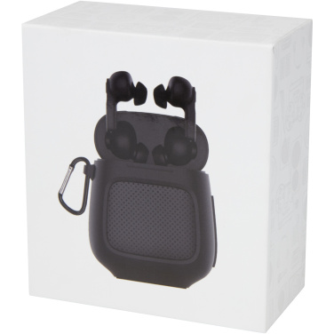 Logo trade advertising product photo of: Remix auto pair True Wireless earbuds and speaker