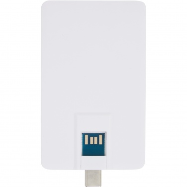 Logo trade promotional giveaways image of: Duo slim 64GB USB drive with Type-C and USB-A 3.0