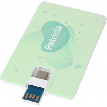 Logo trade advertising products picture of: Duo slim 64GB USB drive with Type-C and USB-A 3.0