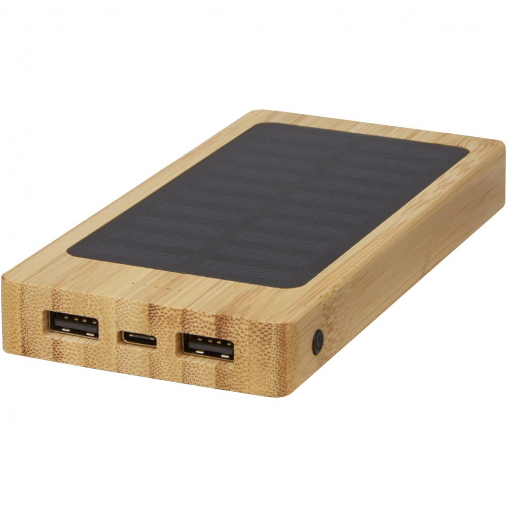 Logotrade promotional items photo of: Alata 8000 mAh bamboo solar power bank