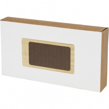 Logo trade promotional product photo of: Alata 8000 mAh bamboo solar power bank