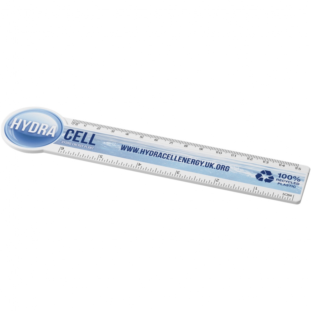 Logotrade advertising product image of: Tait 15 cm circle-shaped recycled plastic ruler 