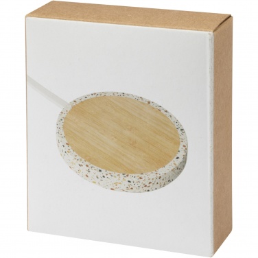Logotrade corporate gifts photo of: Terrazzo 10W wireless bamboo charging pad
