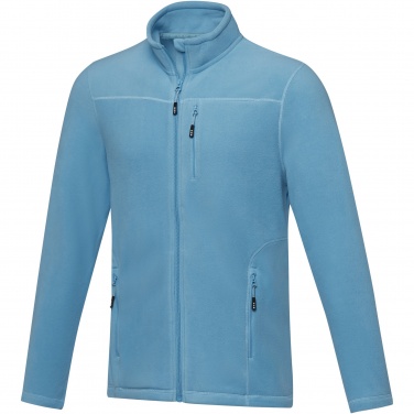 Logo trade promotional item photo of: Amber men's GRS recycled full zip fleece jacket