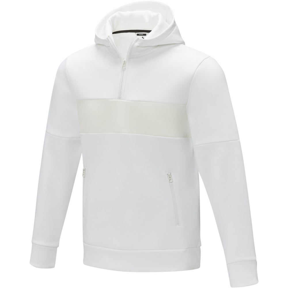 Logo trade promotional gifts image of: Sayan men's half zip anorak hooded sweater