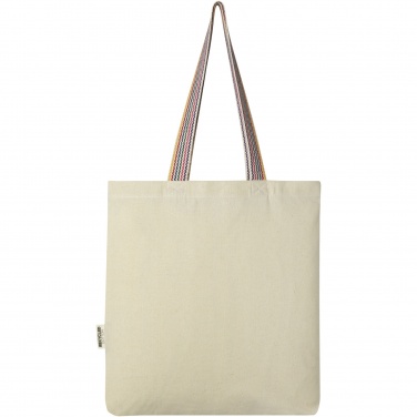 Logo trade promotional product photo of: Rainbow 180 g/m² recycled cotton tote bag 5L