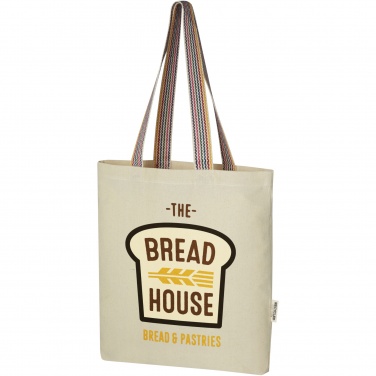 Logotrade promotional merchandise picture of: Rainbow 180 g/m² recycled cotton tote bag 5L