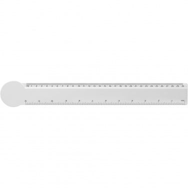 Logo trade promotional merchandise photo of: Tait 30cm circle-shaped recycled plastic ruler