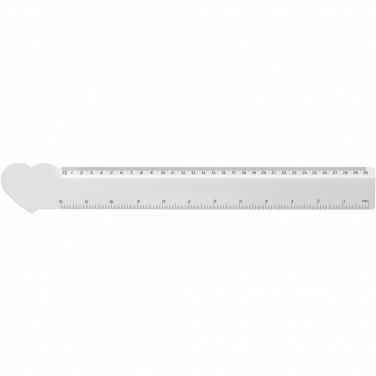 Logotrade promotional product picture of: Tait 30cm heart-shaped recycled plastic ruler