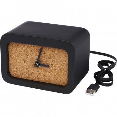 Logotrade corporate gift image of: Momento wireless limestone charging desk clock