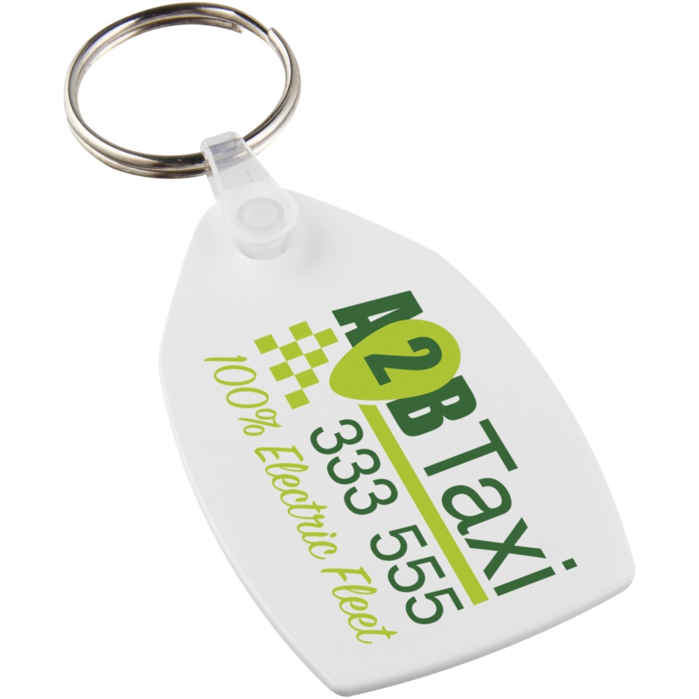 Logotrade promotional products photo of: Tait rectangular-shaped recycled keychain