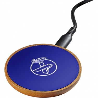 Logo trade corporate gifts picture of: SCX.design W13 10W wooden wireless charging station