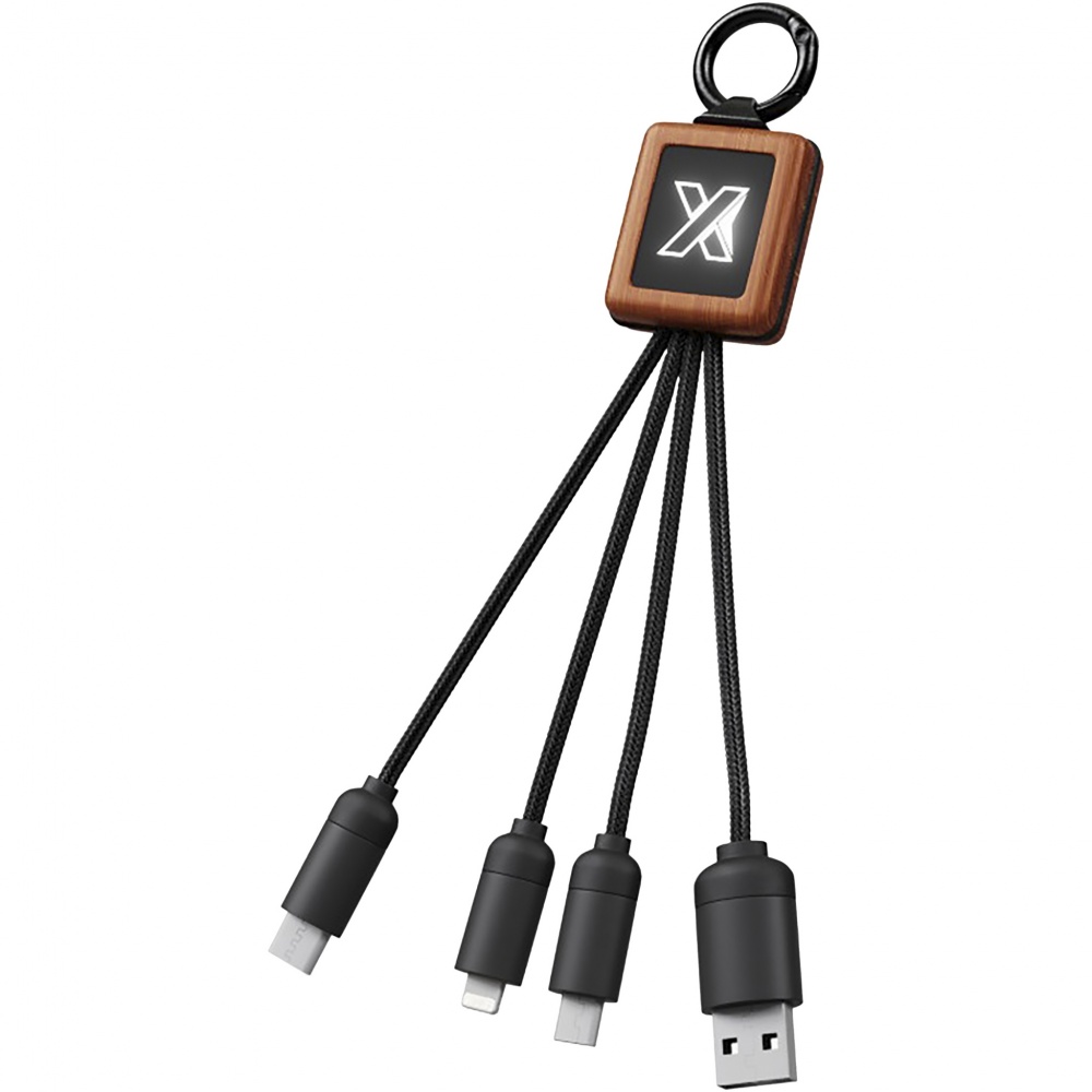 Logo trade promotional products picture of: SCX.design C19 wooden easy to use cable