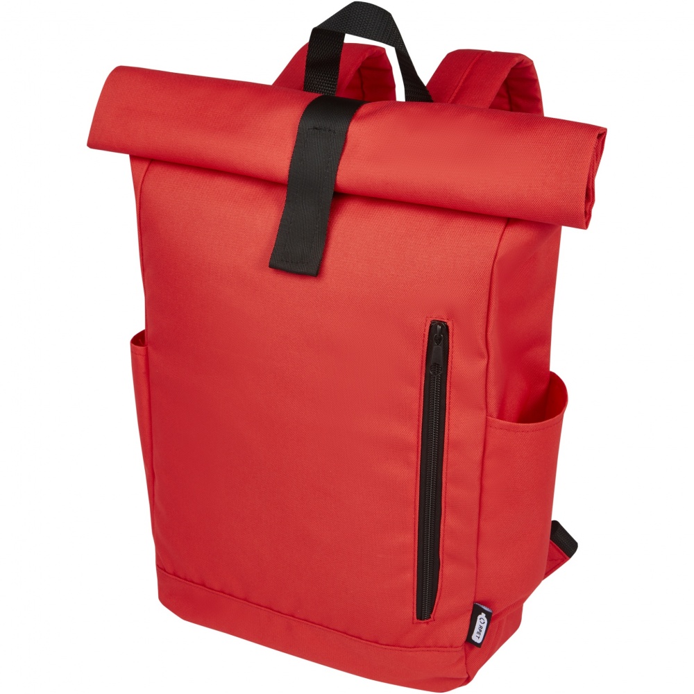 Logotrade advertising product image of: Byron 15.6" GRS RPET roll-top backpack 18L