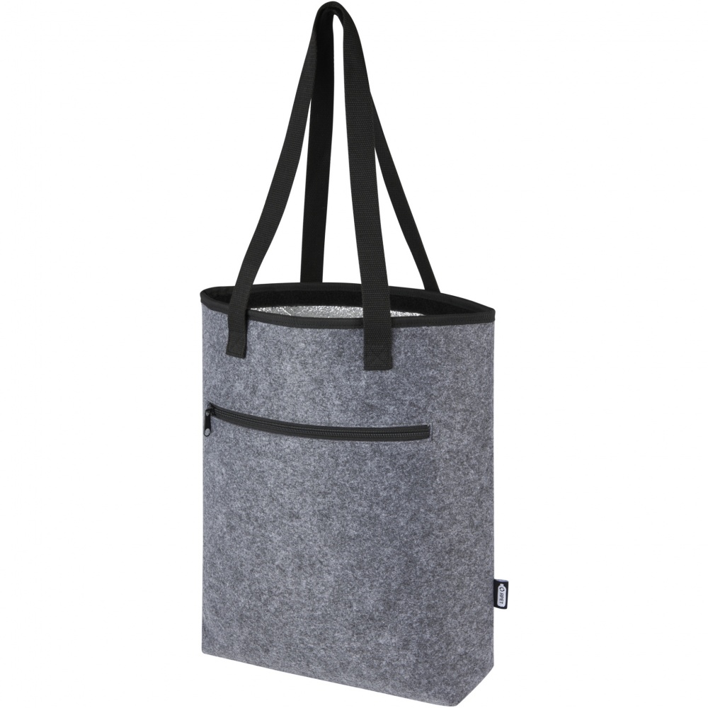 Logo trade business gifts image of: Felta GRS recycled felt cooler tote bag 12L