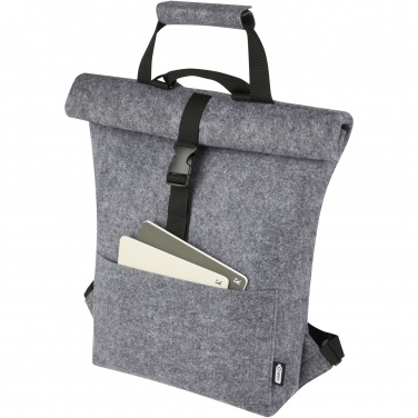 Logotrade advertising product image of: Felta GRS recycled felt roll-top bike bag 13L