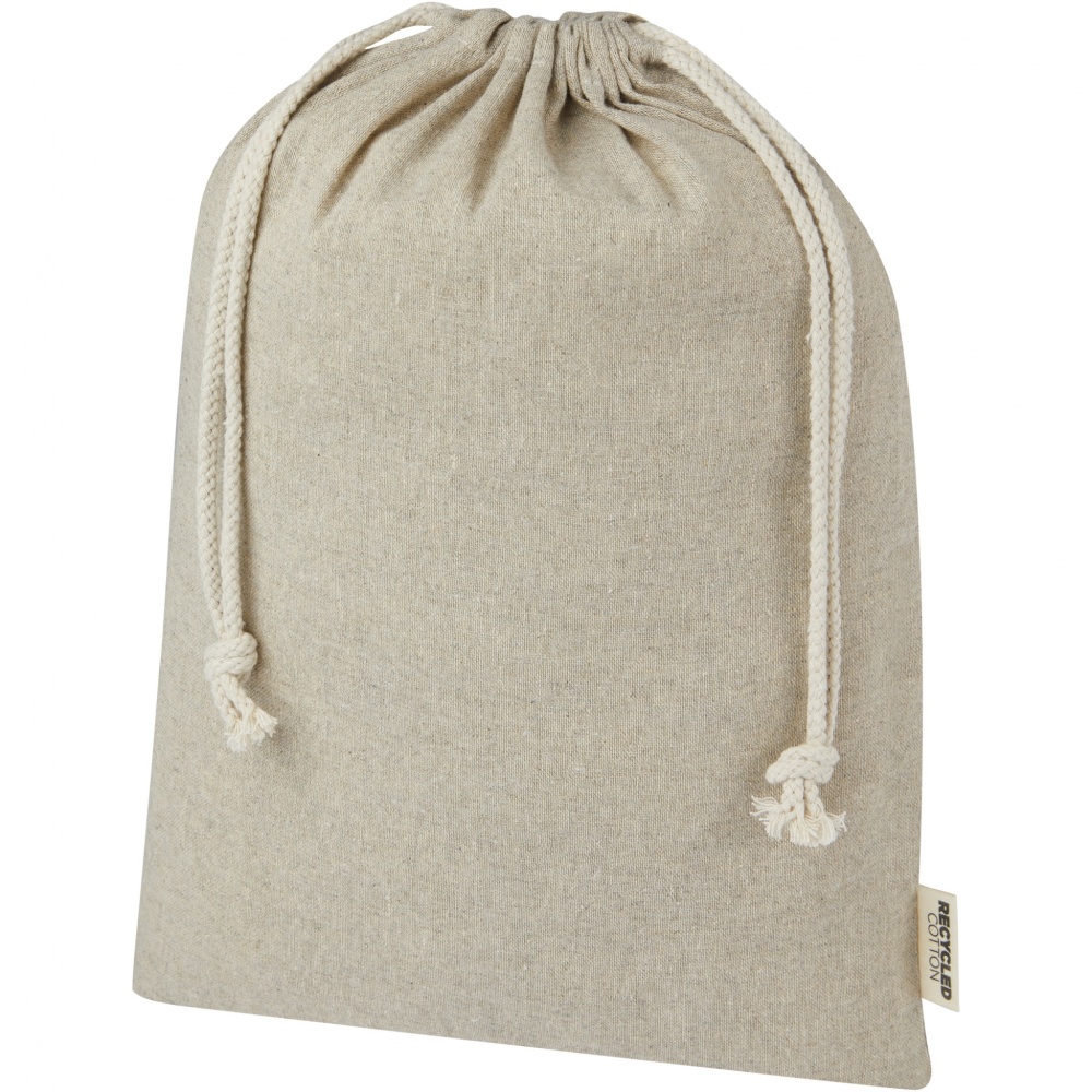 Logo trade corporate gifts image of: Pheebs 150 g/m² GRS recycled cotton gift bag large 4L