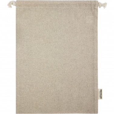 Logo trade promotional gifts image of: Pheebs 150 g/m² GRS recycled cotton gift bag large 4L