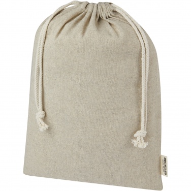 Logo trade promotional gifts image of: Pheebs 150 g/m² GRS recycled cotton gift bag large 4L