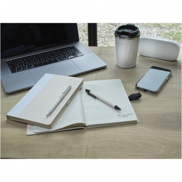 Logotrade promotional giveaway image of: Dairy Dream A5 size reference recycled milk cartons notebook and ballpoint pen set