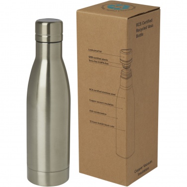 Logo trade promotional giveaways image of: Vasa 500 ml RCS certified recycled stainless steel copper vacuum insulated bottle