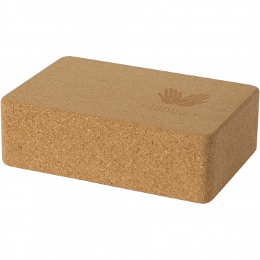 Logotrade corporate gift image of: Trikona cork yoga brick