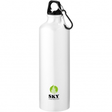 Logotrade corporate gift image of: Oregon 770 ml RCS certified recycled aluminium water bottle with carabiner