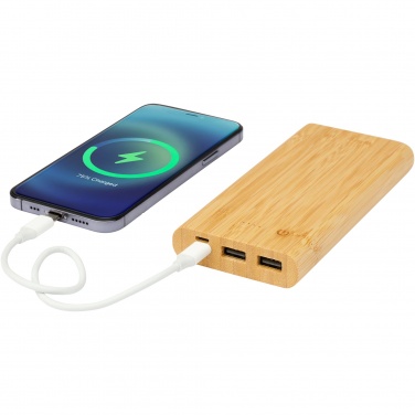 Logo trade promotional giveaways image of: Tulda 10.000 mAh bamboo power bank