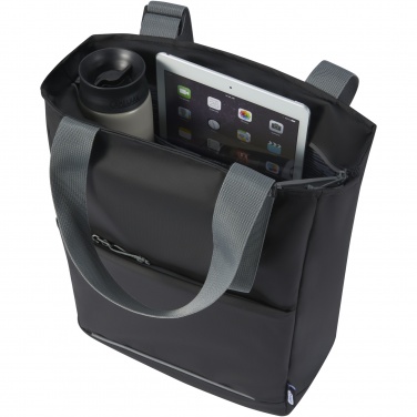 Logo trade promotional gift photo of: Aqua 14" GRS recycled water resistant laptop tote bag 14L
