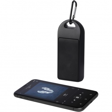Logo trade promotional products image of: Omni 3W IPX4 RCS recycled plastic Bluetooth® speaker