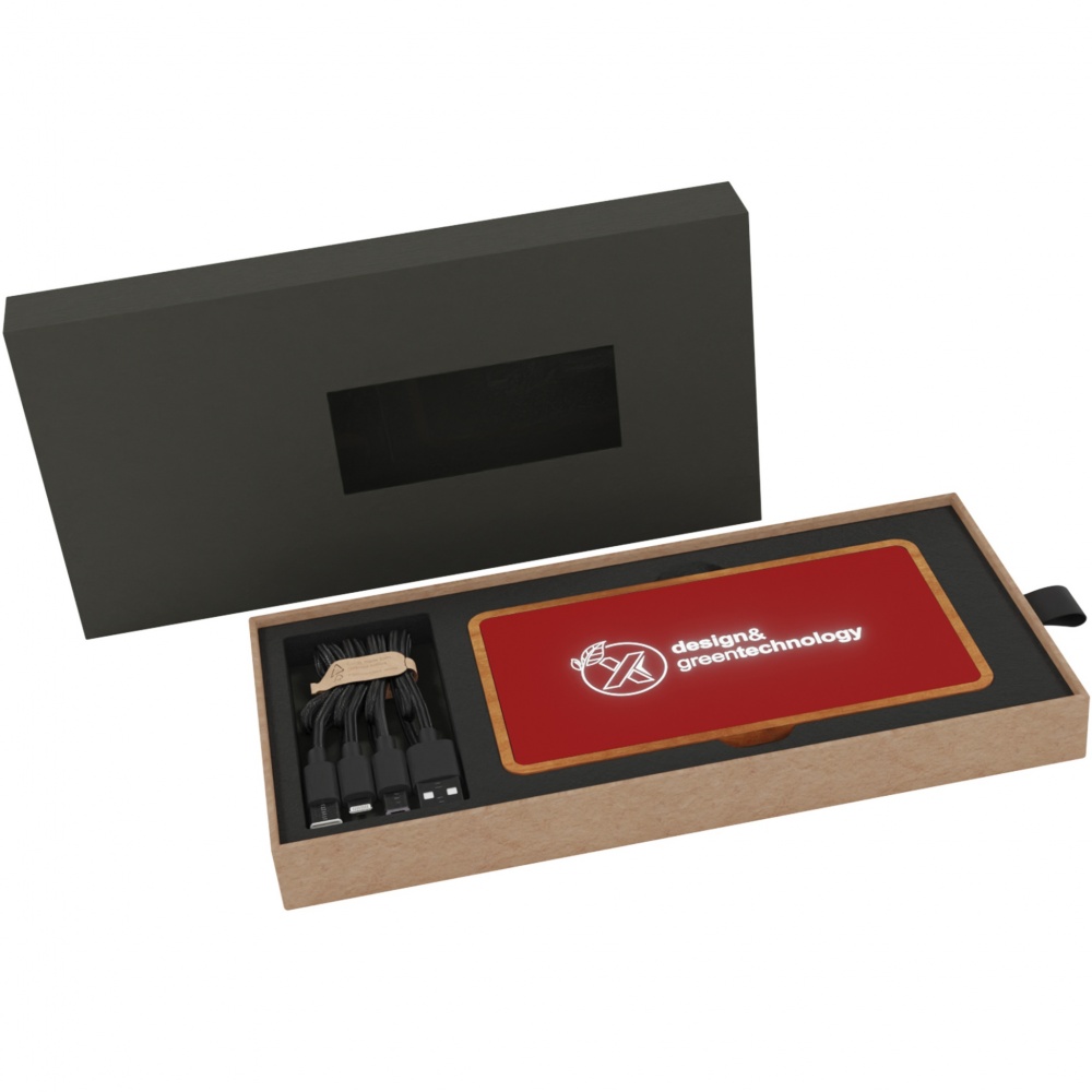 Logo trade promotional gift photo of: SCX.design P36 5000 mAh light-up wireless power bank