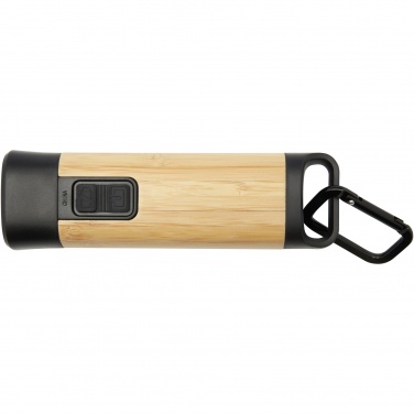 Logo trade advertising products picture of: Kuma bamboo/RCS recycled plastic torch with carabiner