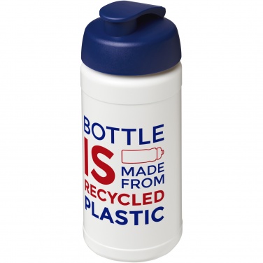 Logo trade promotional gift photo of: Baseline 500 ml recycled sport bottle with flip lid
