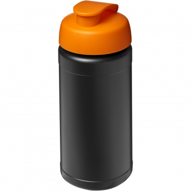 Logotrade advertising product image of: Baseline 500 ml recycled sport bottle with flip lid