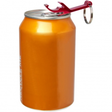 Logotrade promotional merchandise picture of: Tao RCS recycled aluminium bottle and can opener with keychain 