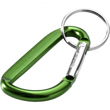 Logo trade promotional gifts picture of: Timor RCS recycled aluminium carabiner keychain