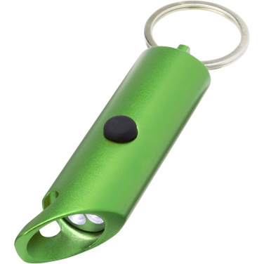 Logotrade promotional product image of: Flare RCS recycled aluminium IPX LED light and bottle opener with keychain